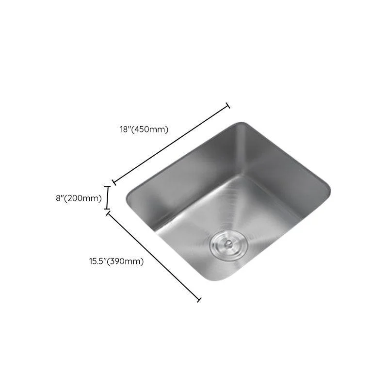 Contemporary Style Kitchen Sink Stainless Steel Undermount Kitchen Sink -Bathlova