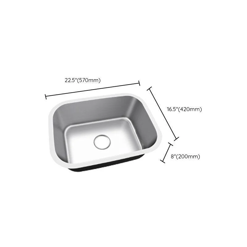 Contemporary Style Kitchen Sink Stainless Steel Undermount Kitchen Sink -Bathlova