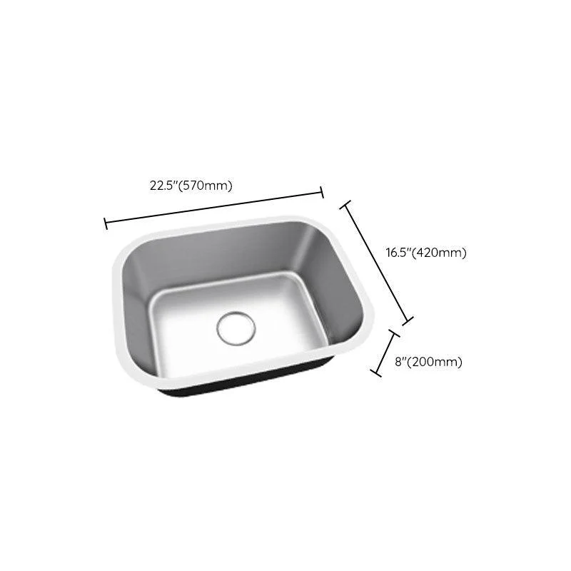 Contemporary Style Kitchen Sink Stainless Steel Undermount Kitchen Sink -Bathlova