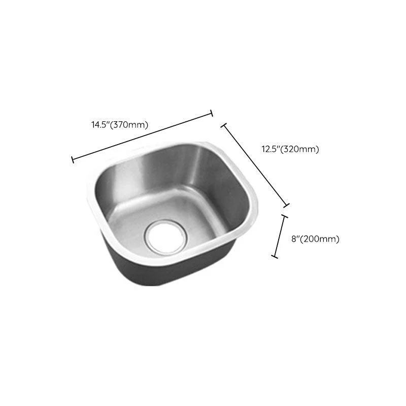 Contemporary Style Kitchen Sink Stainless Steel Undermount Kitchen Sink -Bathlova