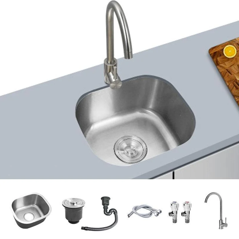 Contemporary Style Kitchen Sink Stainless Steel Undermount Kitchen Sink -Bathlova