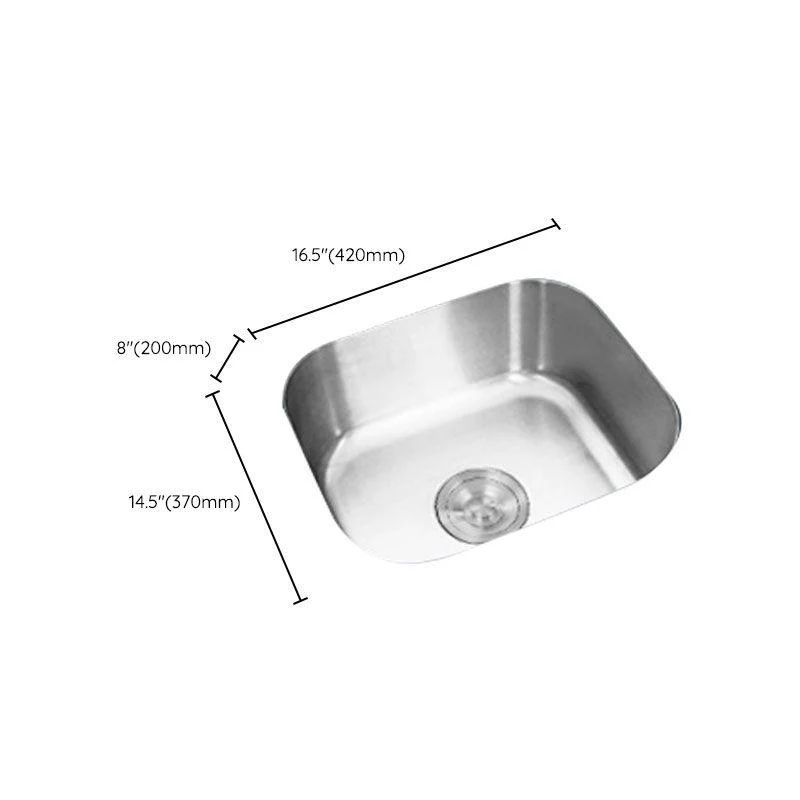 Contemporary Style Kitchen Sink Stainless Steel Undermount Kitchen Sink -Bathlova