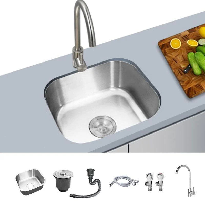 Contemporary Style Kitchen Sink Stainless Steel Undermount Kitchen Sink -Bathlova