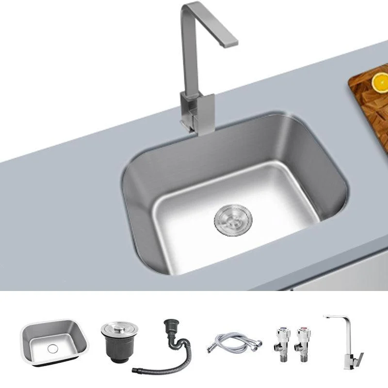 Contemporary Style Kitchen Sink Stainless Steel Undermount Kitchen Sink -Bathlova