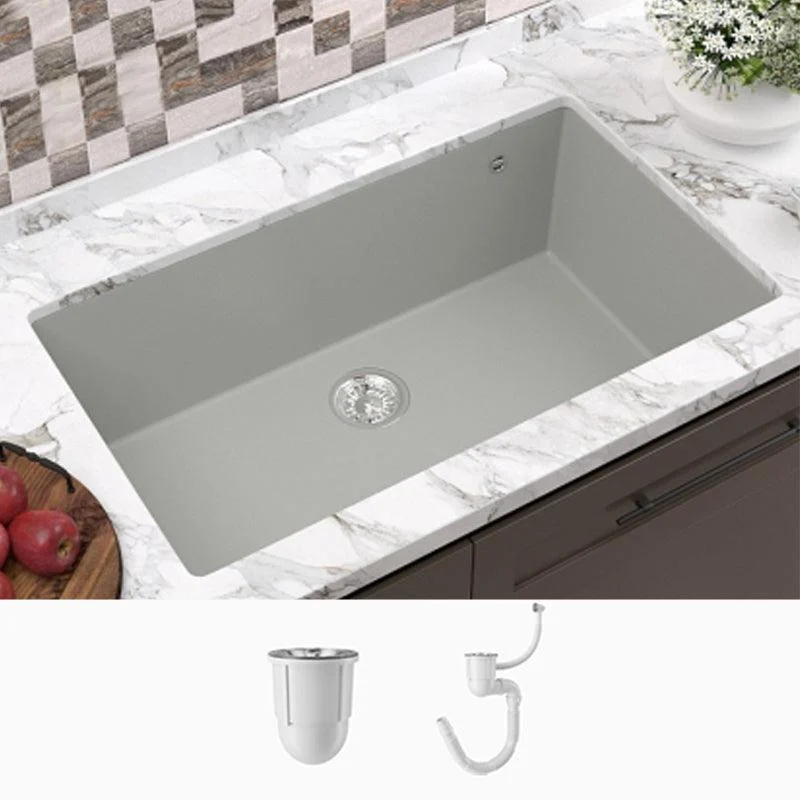 Contemporary Style Kitchen Sink Undermount Kitchen Sink with Drain Strainer Kit -Bathlova