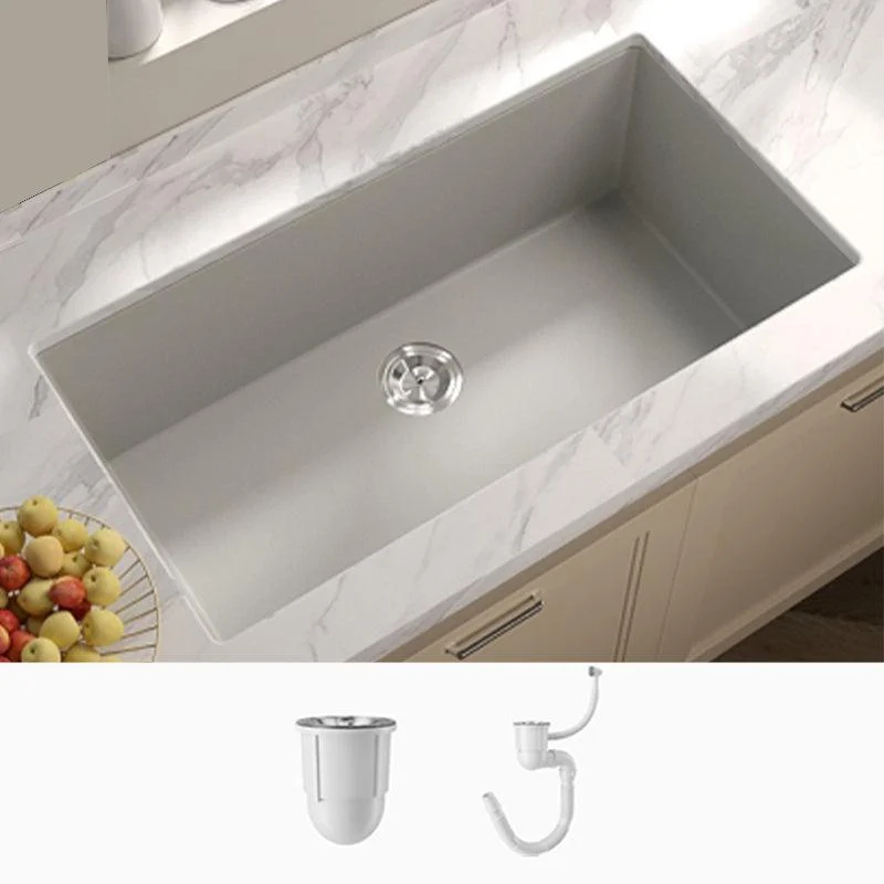 Contemporary Style Kitchen Sink Undermount Kitchen Sink with Drain Strainer Kit -Bathlova