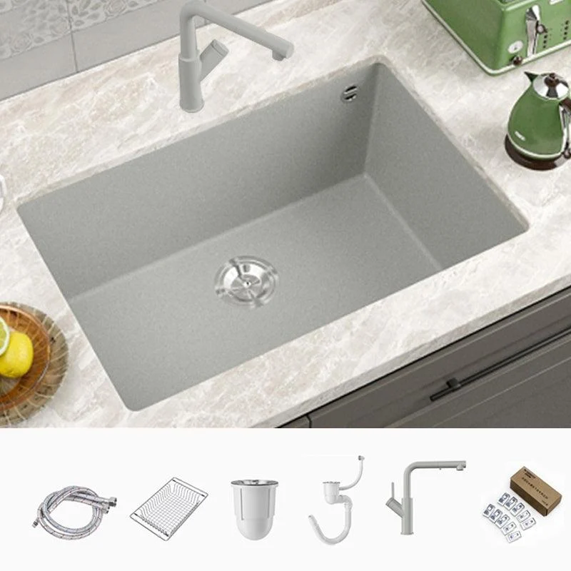 Contemporary Style Kitchen Sink Undermount Kitchen Sink with Drain Strainer Kit -Bathlova