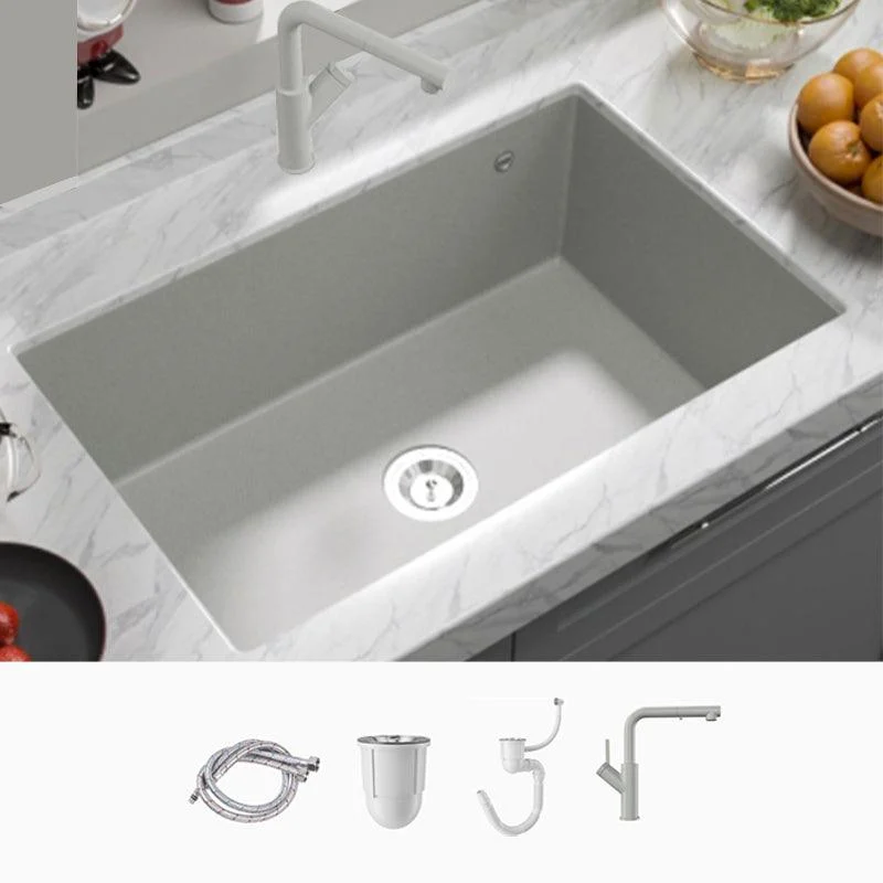 Contemporary Style Kitchen Sink Undermount Kitchen Sink with Drain Strainer Kit -Bathlova