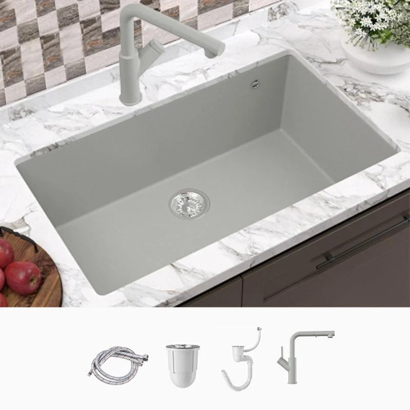 Contemporary Style Kitchen Sink Undermount Kitchen Sink with Drain Strainer Kit -Bathlova