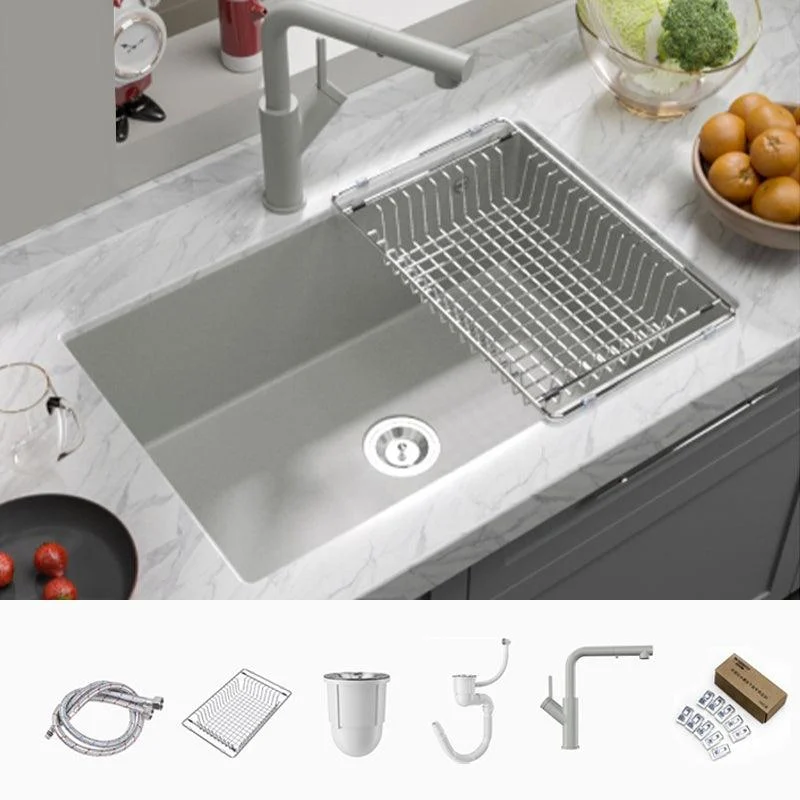 Contemporary Style Kitchen Sink Undermount Kitchen Sink with Drain Strainer Kit -Bathlova