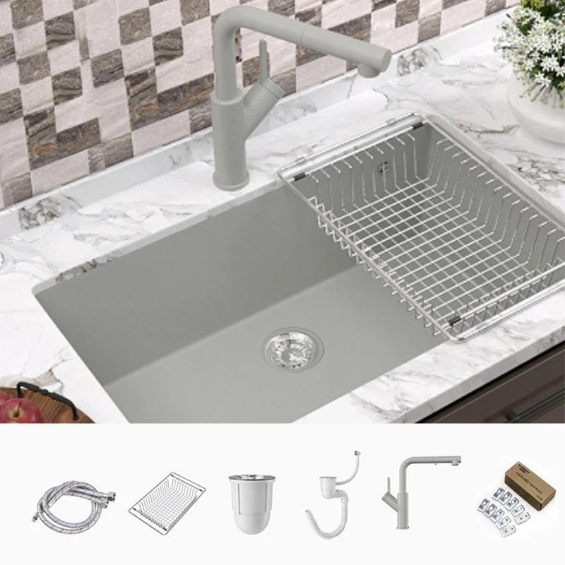 Contemporary Style Kitchen Sink Undermount Kitchen Sink with Drain Strainer Kit -Bathlova