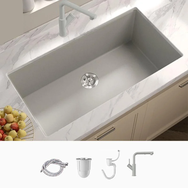 Contemporary Style Kitchen Sink Undermount Kitchen Sink with Drain Strainer Kit -Bathlova