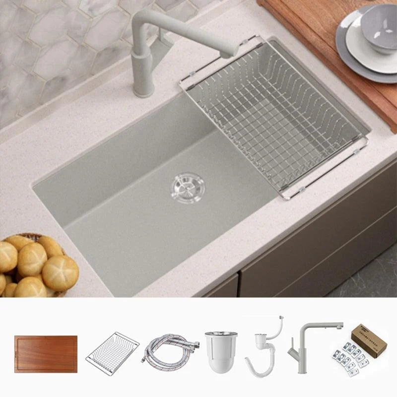 Contemporary Style Kitchen Sink Undermount Kitchen Sink with Drain Strainer Kit -Bathlova