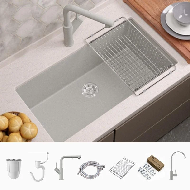 Contemporary Style Kitchen Sink Undermount Kitchen Sink with Drain Strainer Kit -Bathlova