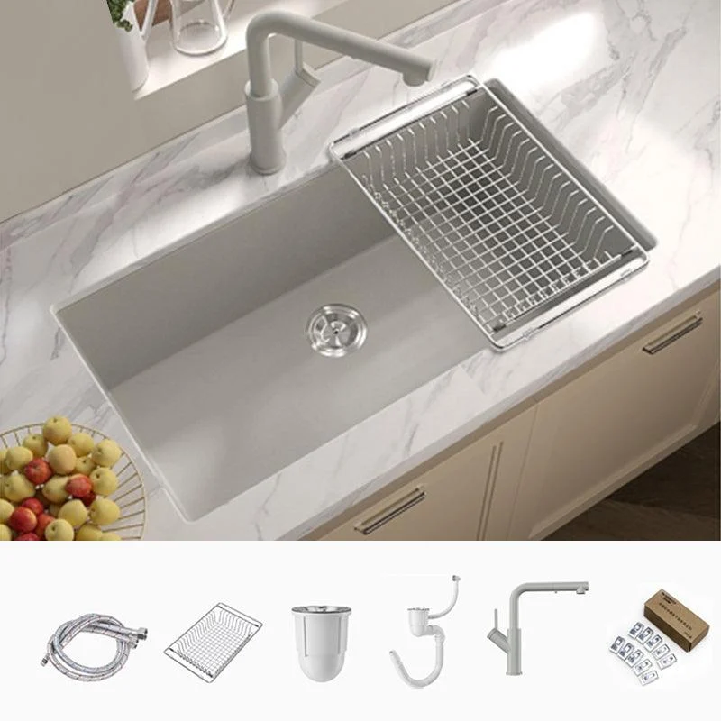 Contemporary Style Kitchen Sink Undermount Kitchen Sink with Drain Strainer Kit -Bathlova