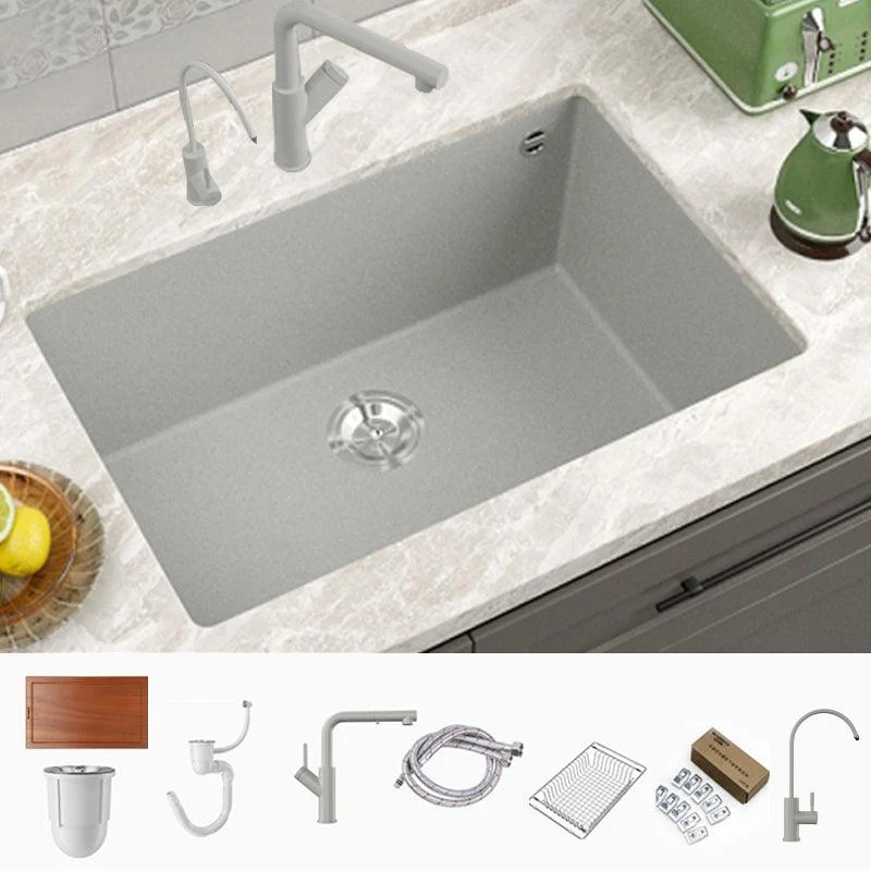 Contemporary Style Kitchen Sink Undermount Kitchen Sink with Drain Strainer Kit -Bathlova