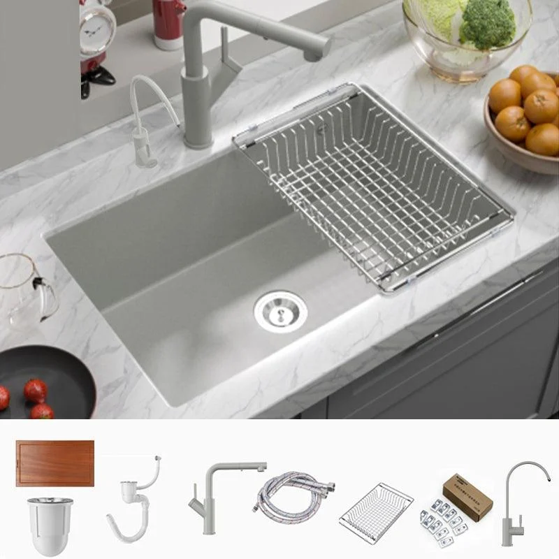 Contemporary Style Kitchen Sink Undermount Kitchen Sink with Drain Strainer Kit -Bathlova