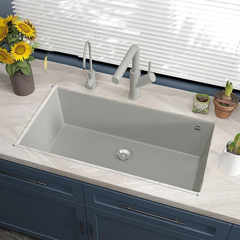 Contemporary Style Kitchen Sink Undermount Kitchen Sink with Drain Strainer Kit -Bathlova