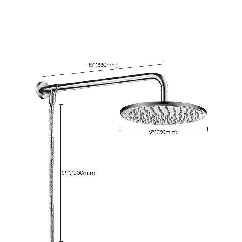 Contemporary Style Shower Head Bathroom Fixed Shower Head with Round and Square Shape -Bathlova