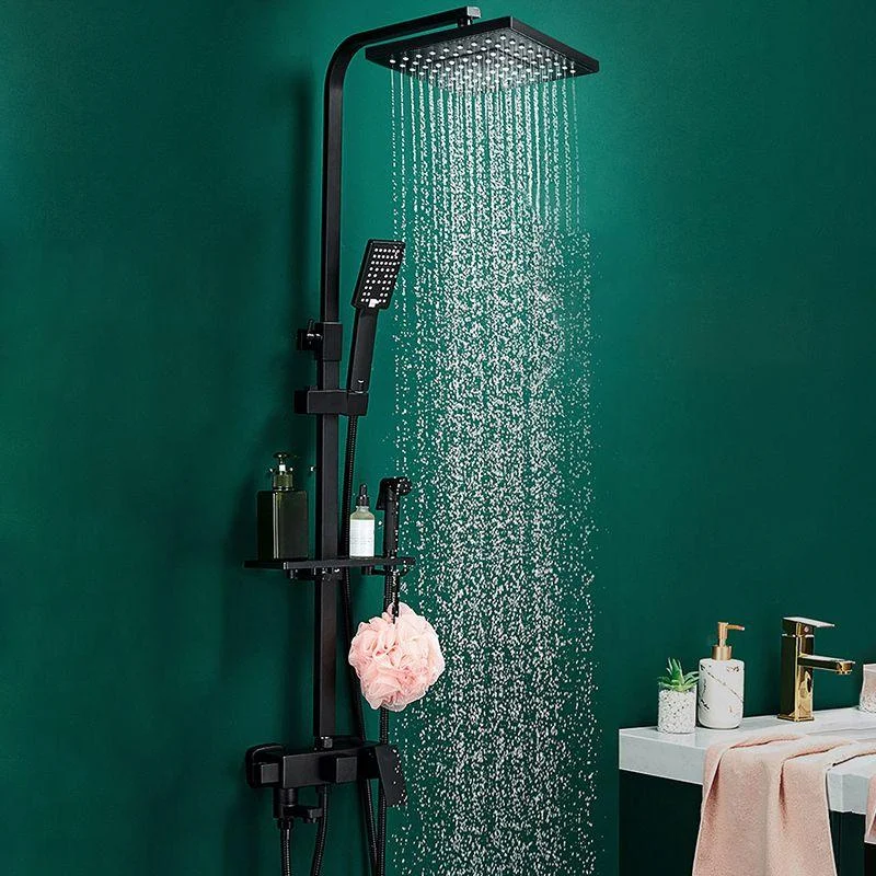 Contemporary Style Shower System Spot Resist Wall Mounted Copper Shower System -Bathlova