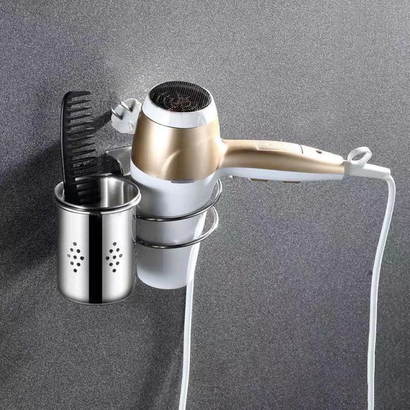 Contemporary Style Silver Metal Bathroom Accessory as Individual or as a Set -Bathlova