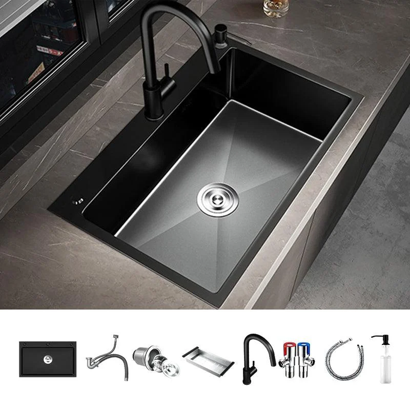 Contemporary Style Sink Set Stainless Steel Friction Resistant Quiet Sink Set for Kitchen -Bathlova