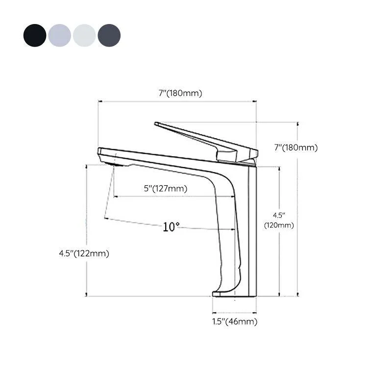 Contemporary Style Tap Single Lever Handle Vessel Sink Tap -Bathlova