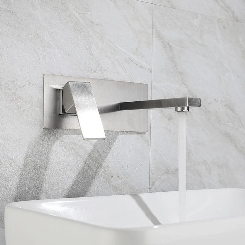 Contemporary Style Taps Lever Handles Wall Mounted Taps for Bathroom -Bathlova