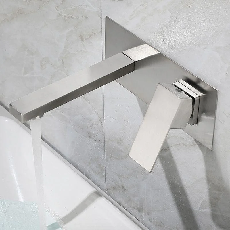 Contemporary Style Taps Lever Handles Wall Mounted Taps for Bathroom -Bathlova