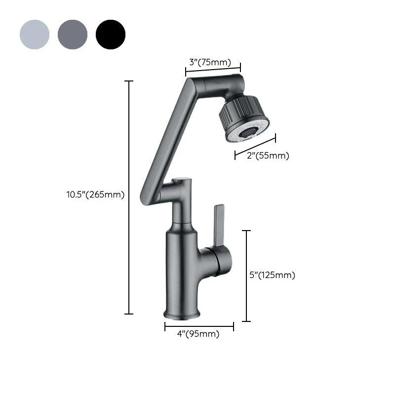 Contemporary Style Taps One Lever Handles Vessel Sink Taps -Bathlova