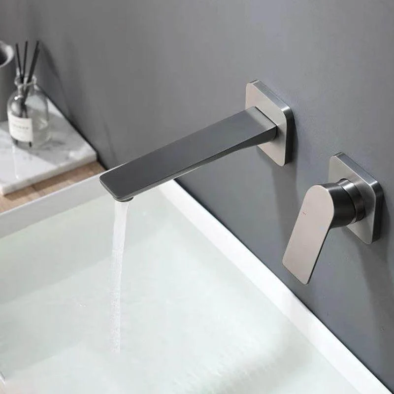 Contemporary Style Taps Wall Mounted Bathroom Tap with Lever Handles -Bathlova