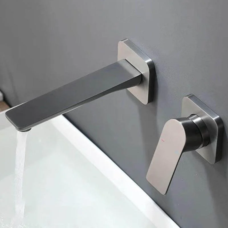 Contemporary Style Taps Wall Mounted Bathroom Tap with Lever Handles -Bathlova