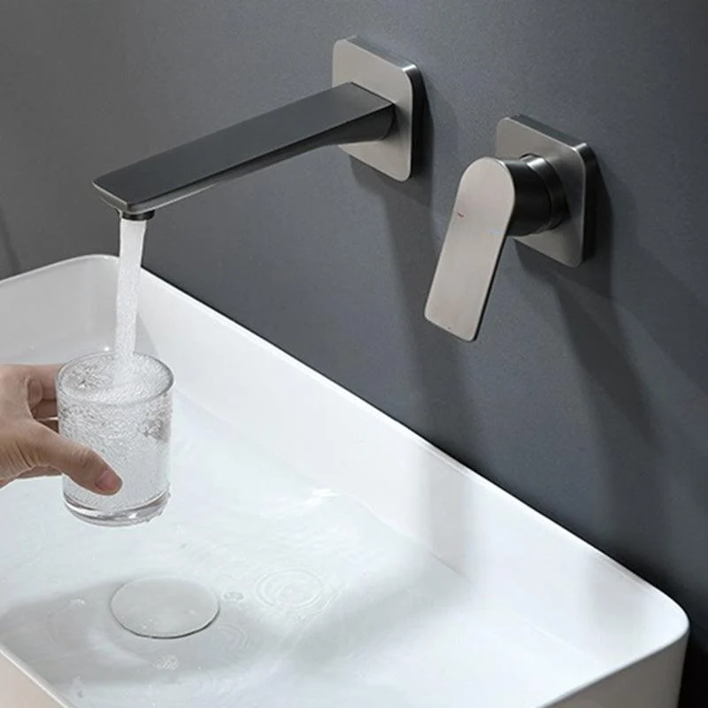 Contemporary Style Taps Wall Mounted Bathroom Tap with Lever Handles -Bathlova