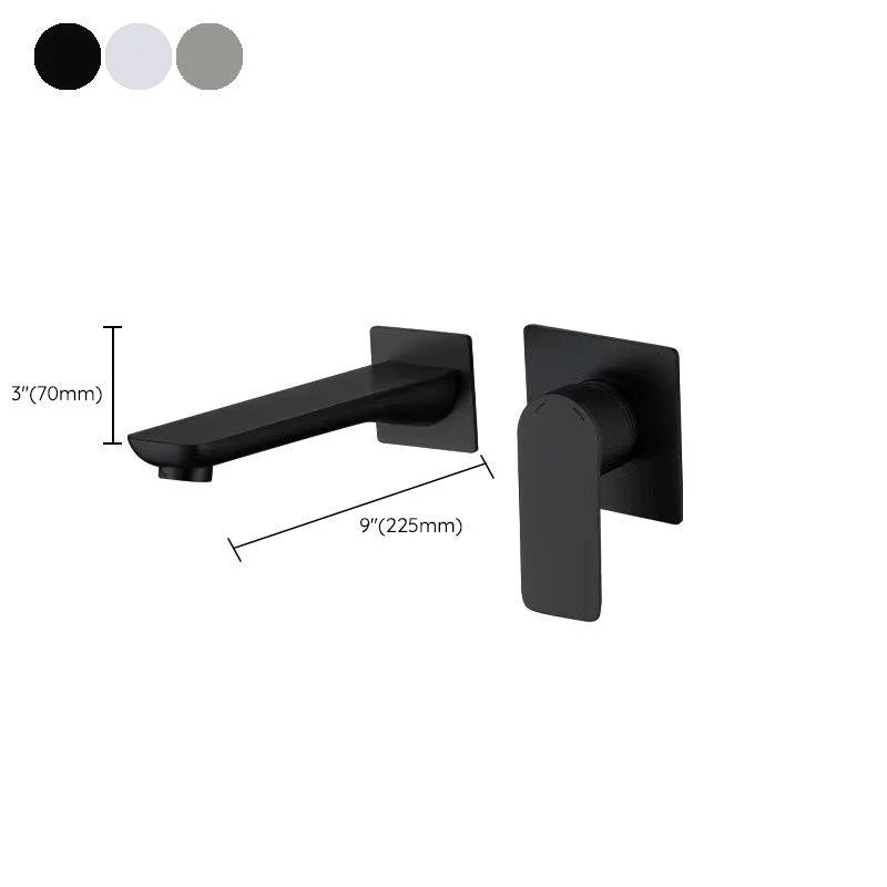 Contemporary Style Taps Wall Mounted Bathroom Tap with Lever Handles -Bathlova