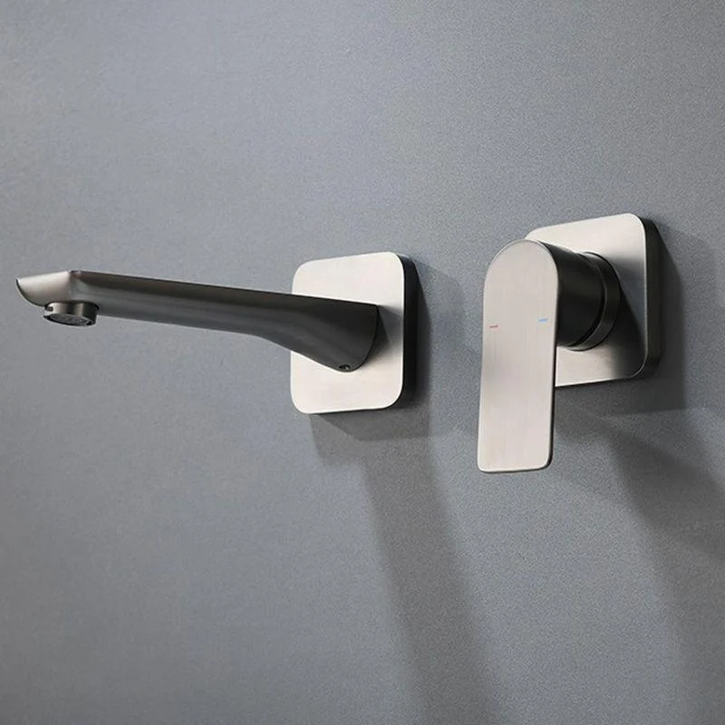 Contemporary Style Taps Wall Mounted Bathroom Tap with Lever Handles -Bathlova