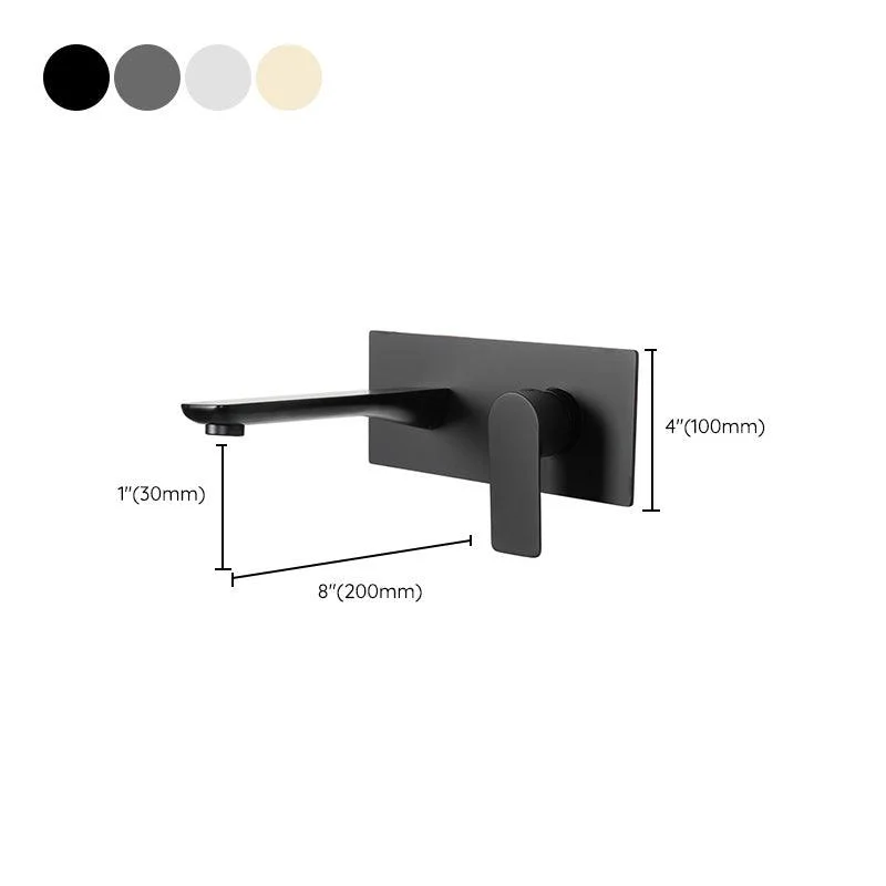 Contemporary Style Taps Wall Mounted Taps with Lever Handles -Bathlova