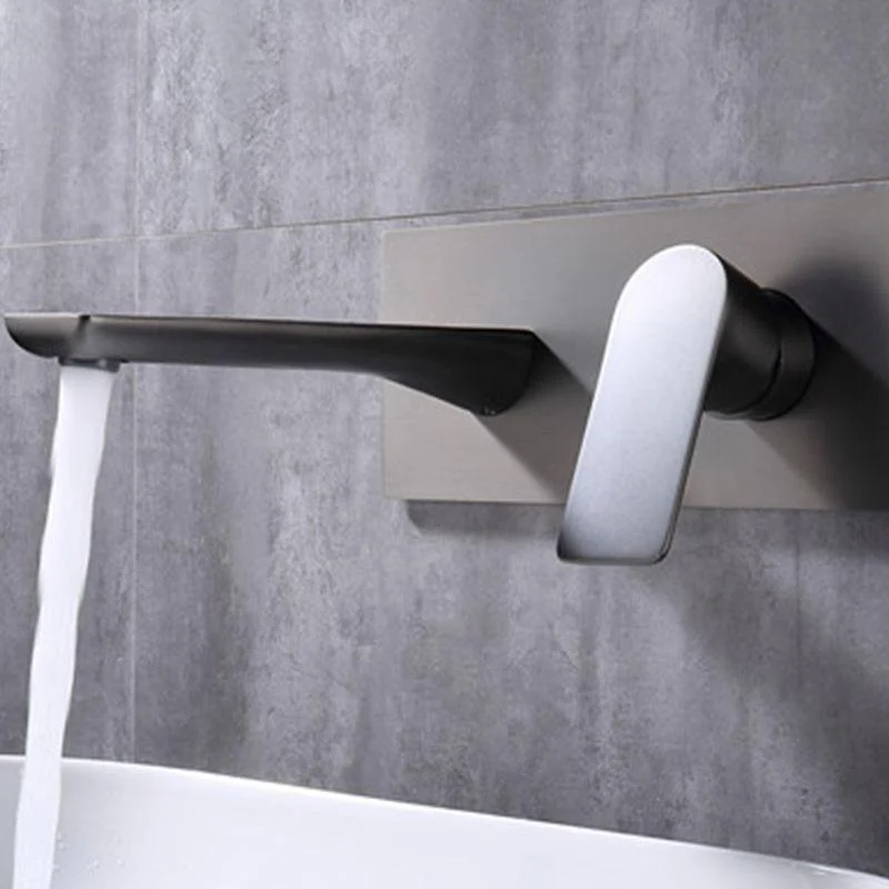 Contemporary Style Taps Wall Mounted Taps with Lever Handles -Bathlova