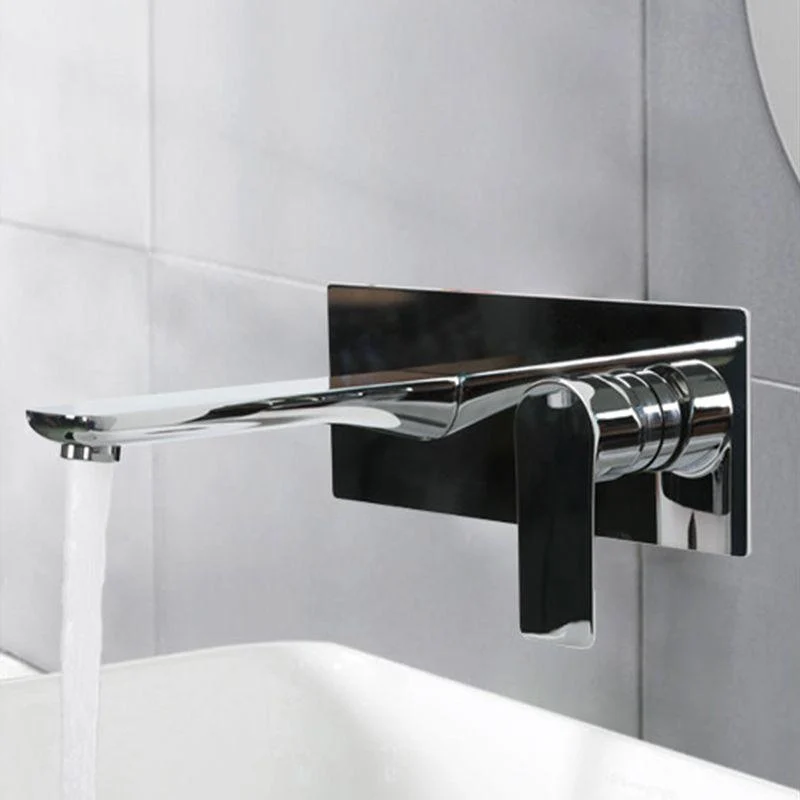 Contemporary Style Taps Wall Mounted Taps with Lever Handles -Bathlova