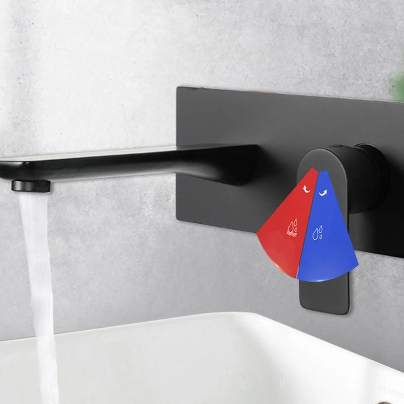 Contemporary Style Taps Wall Mounted Taps with Lever Handles -Bathlova