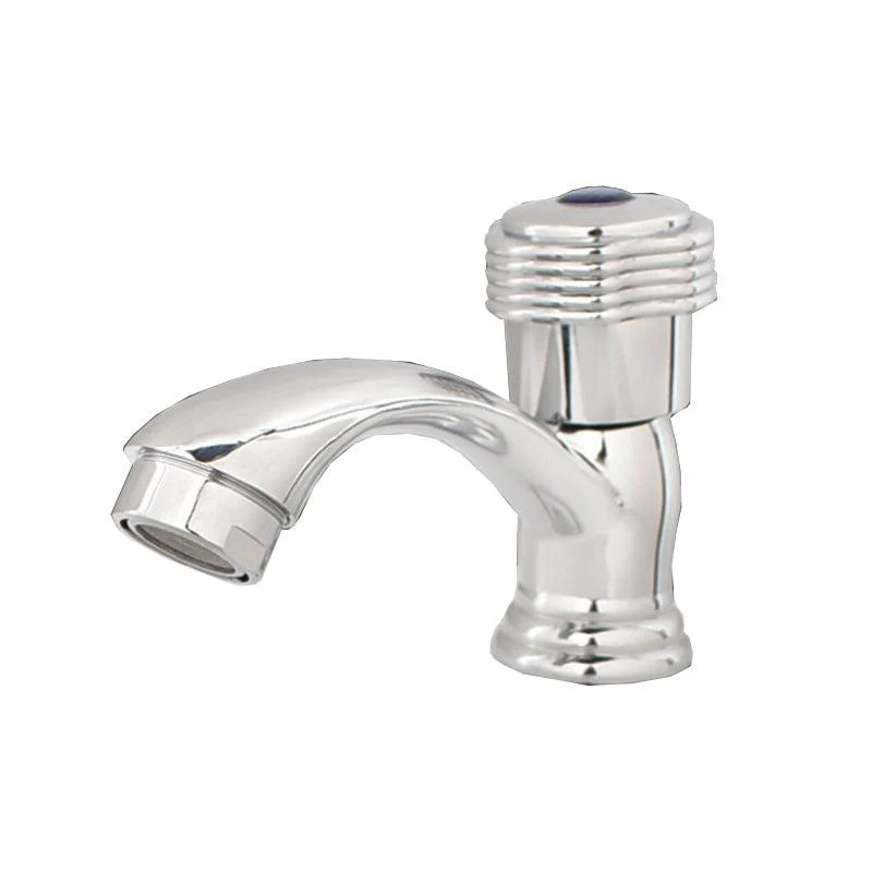 Contemporary Tap Knob Handle Low Arc Zinc Tap in Silver -Bathlova