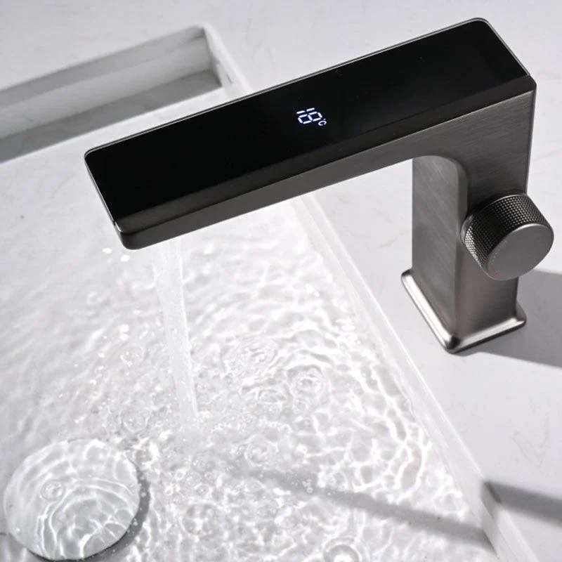 Contemporary Tap Solid Color Metal LED Vanity Sink Tap for Bathroom -Bathlova