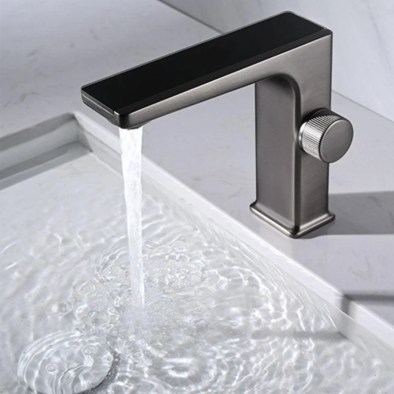 Contemporary Tap Solid Color Metal LED Vanity Sink Tap for Bathroom -Bathlova