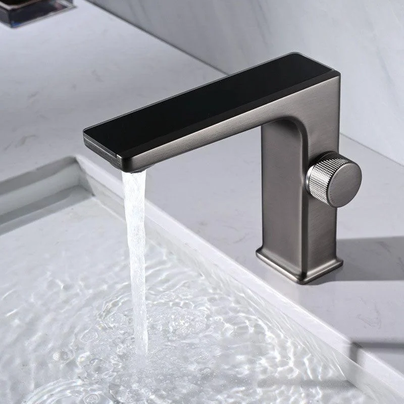 Contemporary Tap Solid Color Metal LED Vanity Sink Tap for Bathroom -Bathlova