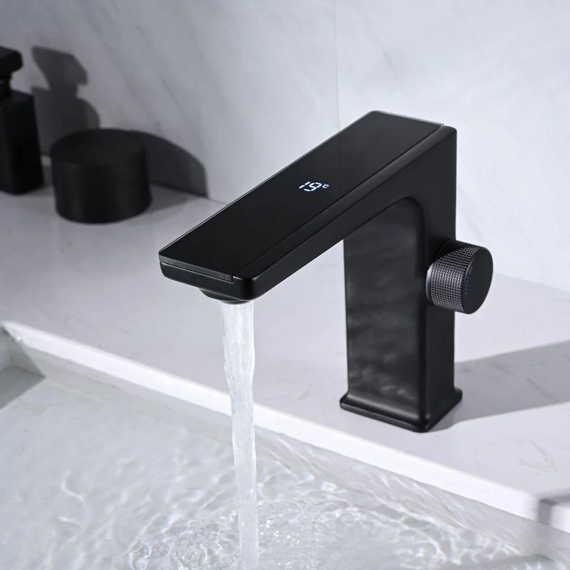 Contemporary Tap Solid Color Metal LED Vanity Sink Tap for Bathroom -Bathlova