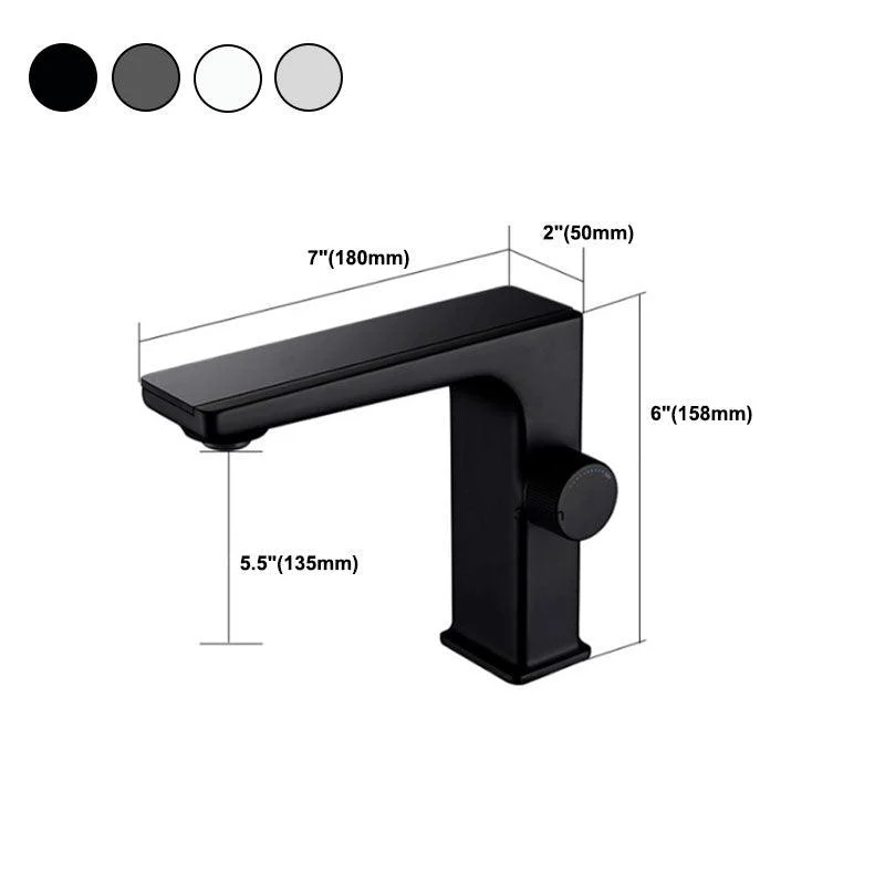 Contemporary Tap Solid Color Metal LED Vanity Sink Tap for Bathroom -Bathlova