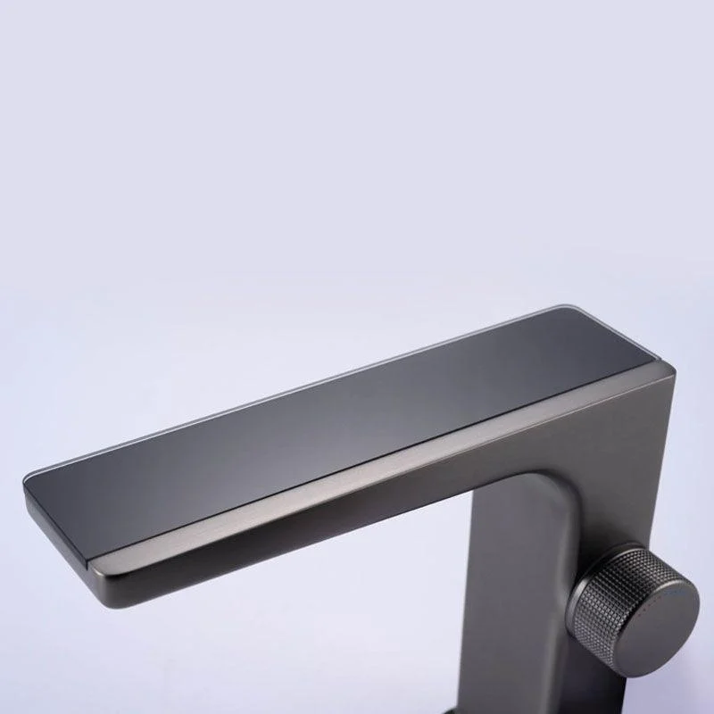 Contemporary Tap Solid Color Metal LED Vanity Sink Tap for Bathroom -Bathlova