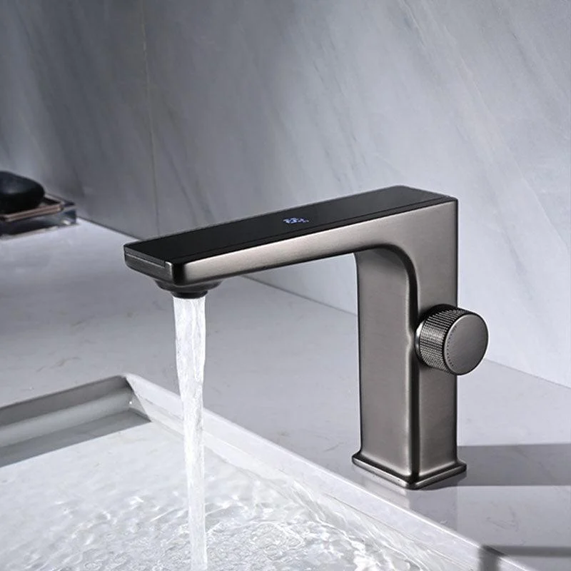 Contemporary Tap Solid Color Metal LED Vanity Sink Tap for Bathroom -Bathlova