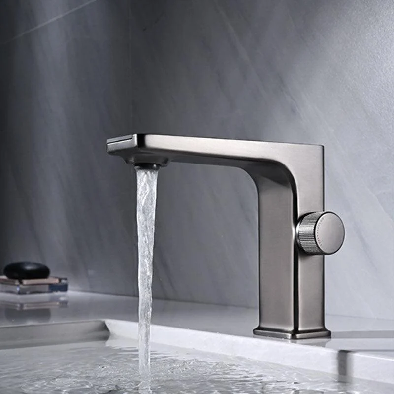 Contemporary Tap Solid Color Metal LED Vanity Sink Tap for Bathroom -Bathlova