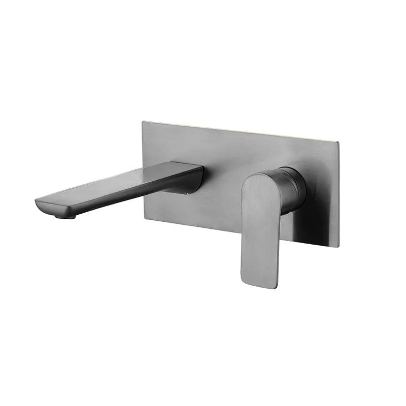 Contemporary Tap Wall Mounted Single Lever Handle Vessel Sink Tap -Bathlova