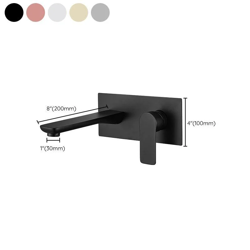 Contemporary Tap Wall Mounted Single Lever Handle Vessel Sink Tap -Bathlova